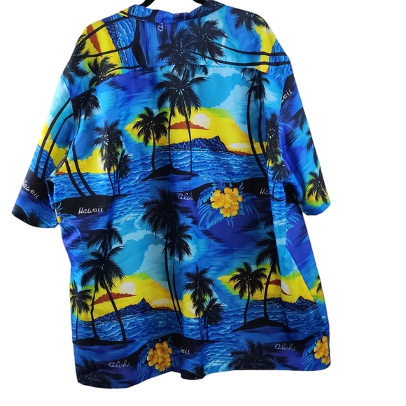 2/$30 Vintage Hawaiian Mens 4XL Shirt Button Tropical Cruise Beach Hawaii - Picture 3 of 9